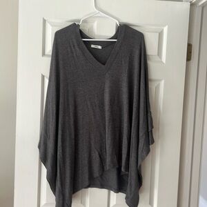 Grey Asymmetrical Tunic Top
